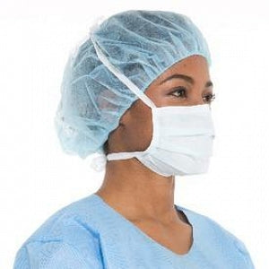 Halyard Health So Soft Surgical Masks - The Lite One Pleated Surgical Mask with Ties, Blue - 48100