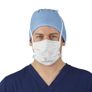 Halyard Health Fluidshield Surgical Masks - FLUIDSHIELD Level 3 Fog-Free Surgical Mask, Pink and Blue Teddy Bears - 48297