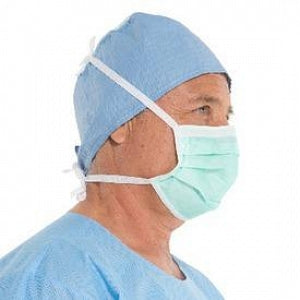 Halyard Health Anti-Fog Surgical Masks - Pleated Antifog Surgical Mask, Tie Closure, Green - 49215