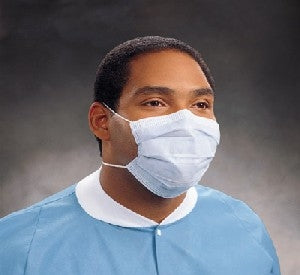 Halyard Health Procedure Masks - Procedure Face Mask, Pleated, Ear Loop, Blue - 49700