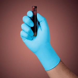 Halyard Health Blue Nitrile Textured Exam Gloves, PF, NS - Nonsterile Powder-Free Nitrile Exam Gloves, Blue, Textured, Size XS - 53100