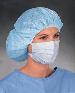 Halyard Health Procedure Masks - Procedure Face Mask, Pleated, Lite One, Blue - 62356