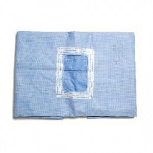 Halyard Health Fenestrated Laparoscopy Drapes - Fenestrated Pediatric Laparotomy Drape, 74" x 124" - 66886