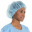 Halyard Health Bouffant Caps - Bouffant Cap, SMS Fabric, Blue, Size L, 24" - 69088