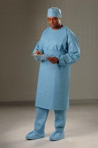 Halyard Health Spunbound Cover Gowns - Spunbound Cover Gown, Disposable, Universal, Blue - 69127