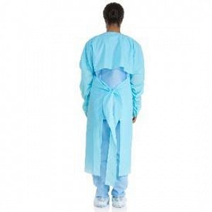 Halyard Health Impervious Gowns - Impervious Gown with Plastic Film and Open Back, Blue, Size XL - 69316