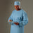 Halyard Health 3-Layer Isolation Gowns - 3-Layer Gown Cover, Elastic Cuff, Blue, Universal - 69981