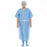 Halyard Health Patient Robes - Patient Robe, Full Cover, Blue, Size L - 79002