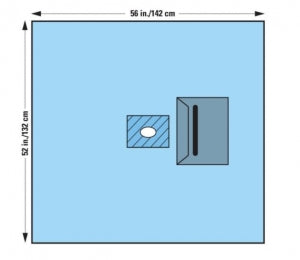 Halyard Health Ophthalmology Drapes - Ophthalmic Basic Oval Drape, Nonsterile, 52" x 56" - 79305