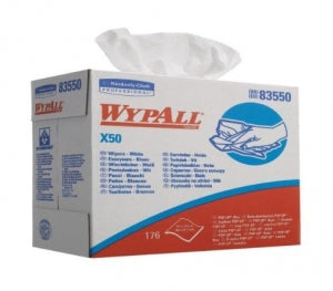 Kimberly-Clark WYPALL X50 Wipers - WYPALL X50 Wipers, White, 9.1" x 12.5" - 83550