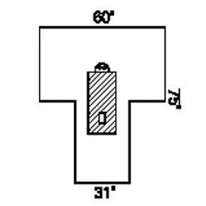 Halyard Health Lithotomy Packs - Lithotomy T Drape Pack, 60" x 31" x 75" - 88551