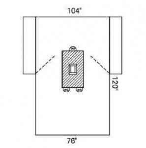 Halyard Health Laparotomy Drapes - Laparotomy Drape with 4" x 12" Fenestration, Sterile, 104" x 76" x 120" - 89221