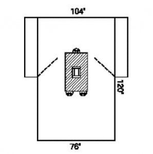 Halyard Health Laparotomy Drapes - Laparotomy Drape with Troughs and 4" x 12" Fenestration, Sterile, 100" x 72" x 124" - 89234