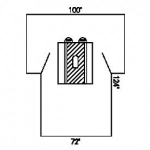 Halyard Health Laparotomy Drapes - Laparotomy Drape with Pouches, Instrument Pad Reinforcement and 4" x 12" Fenestration, Sterile, 100" x 72" x 124" - 89235