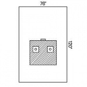 Halyard Healthcare Orthopedic Bilateral Limb Drapes - Bilateral Limb Drape, Fenestrated, Sterile, 76" X 120" - 89291