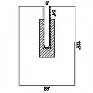 Halyard Health Sterile Large Ortho U-Drapes - Orthopedic U-drape with 6" x 54" Split, 88" x 125" - 89311