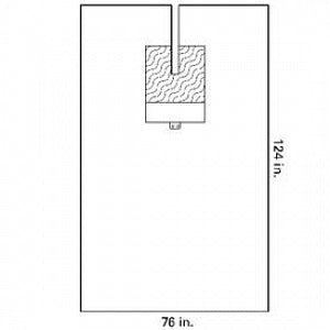 Halyard Health Split Drapes - EENT Split Drape, Fenestration, Sterile, 77" x 124" - 89352