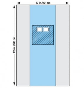 Halyard Health Incise Drapes - Incise Bilateral Surgical Drape, Fenestrated, 87" x 135" - 89368