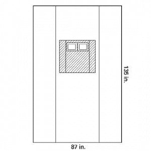 Halyard Health Incise Drapes - Incise Bilateral Surgical Drape, Fenestrated, 87" x 135" - 89368