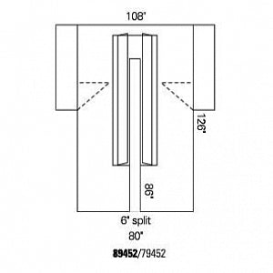 Halyard Health Split Cardio Drapes - Clearview Split Cardio Drape, Sterile, 108" x 80" x 126" - 89452