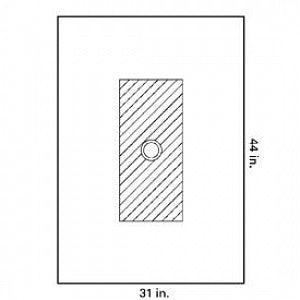 Halyard Health Brachial Angiography Drape - Angio Brachial Drape, Fenestrated, Sterile, 44" x 31" - 89471