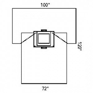Halyard Health C-Section Drapes - C-Section Drape, Sterile, 100" x 72" x 120", 15" x 13" Adhesive Incise Area, 270° Fluid Collection Pouch - 89529