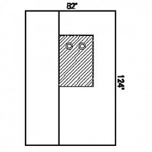 Halyard Health Angio Femoral Drapes - Femoral Angio Drape, Window, Sterile, 82" x 124" - 89705