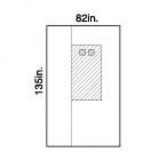 Halyard Health Angio Femoral Drapes - Femoral Angio Drape, Window, Fenestrated, 82" x 135" - 89709