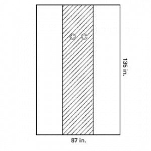 Halyard Health Angio Femoral Drapes - Femoral Angio Drape, 2 Windows, Fenestrated, 31" x 135" - 89749