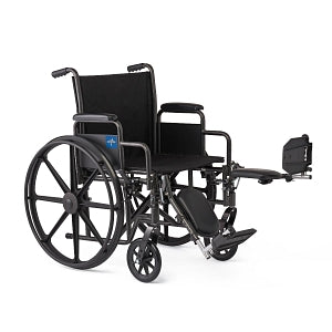 Medline Guardian K1 Wheelchairs - K1 Basic Wheelchair with Swing-Back Desk-Length Arms and Elevating Leg Rests, 16" - K1166N22E