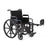 Medline Guardian K1 Wheelchairs - K1 Basic Wheelchair with Swing-Back Desk-Length Arms and Elevating Leg Rests, 18" - K1186N22E