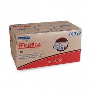 Kimberly-Clark WypAll L10 Towels - Wypall L10 Towel, Pop-Up Box, White, 9" x 10.25" - 01772