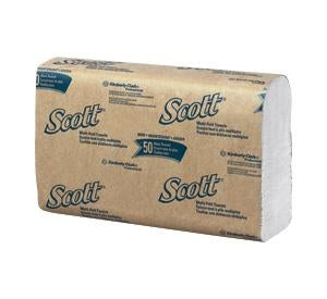 Kimberly-Clark Scott Multifold Rf Towels - TOWEL, SCOTT 100% RF MULTI-FOLD, WHITE - 01807