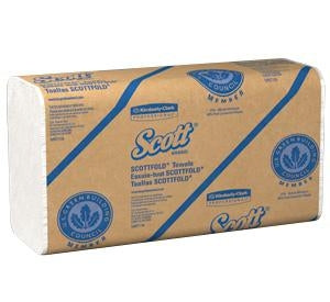 Kimberly Clark Scott Paper Towels - Scott Paper Towels, Scottfold, 9.4" x 12.4", 175/Pack - 01980