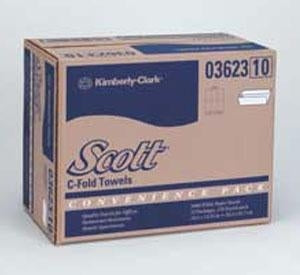 Kimberly-Clark Scott Essential C-Fold Paper Towels - Scott Hand Towels with C-Fold, 150/Pack - 03623