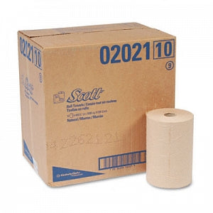 Kimberly-Clark Scott High Capacity Hard Roll Towels - Scott Paper Towel, Hard Roll, 1.50" Core, 400'/Roll, Natural - 02021