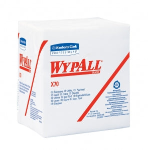 Kimberly-Clark Professional WypAll Towels - WypAll X70 Wiper Paper Towel, White, 12.5" x 12", 1/4 Fold - 41200