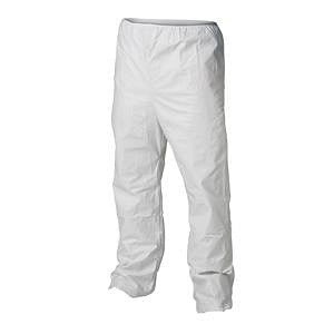 Kimberly-Clark Kleenguard Elast Waste Pants - Kleenguard Pants, A40, Elastic Waste, White - 44413