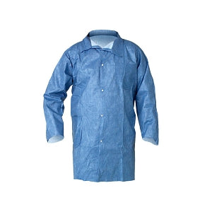 Kimberly-Clark KLEENGUARD A60 Snap-Front Lab Coat - A60 Kleenguard Snap-Front Lab Coat, Blue, Size 2XL - 45518