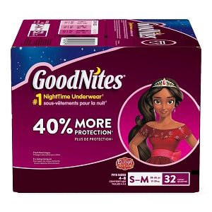 Betty Mills GoodNites Absorbent Underwear - GoodNites Pull On Disposable Youth Pants for Girls, Size S / M - 47477