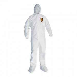 Kimberly-Clark Kleenguard A20 Coveralls - Kleenguard A20 Coveralls with Zipper, White, Size L - 49123