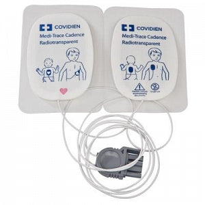 Cardinal Health Medi-Trace Cadence Defibrillation Electrodes - Cadence Pediatric Radiotransparent Defibrillation Electrode for Physio-Control - 22550P