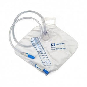 Cardinal Health Dover Drainage Bags - Dover Urine Drainage Bag with Needle Sampling Port, 40" Tubing, 2, 000 mL, Bed Hook Hanger - 3512