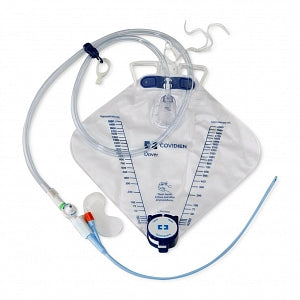 Cardinal Health Dover Silicone Foley Catheters - Dover Silicone Foley Catheter Tray, 14 Fr, Drain Bag, with Luer Lock - 6144LL