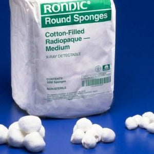 Cardinal Health Rondic All-Gauze Radiopaque Sponges - Rondic X-Ray All-Gauze Sponge, Size L, 1.5" - 6591