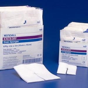 Cardinal Health Excilon Drain & IV Sponges - Excilon IV / Drain Sponge, Sterile, 6-Ply, 2" x 2", 2/Pack - 7087