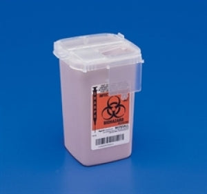 Cardinal Health Sharps Containers with Mailbox-Style Lid - In-Room Sharps Container, 5 qt. - 8507MW