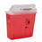 Cardinal Health SharpSafety Safety In-Room Sharps Containers - SharpSafety In-Room Sharps Container with SharpStar Lid, Transparent Red, 5 qt. - 8507SA