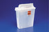 Cardinal Health SharpSafety Safety In-Room Sharps Containers - SharpSafety In-Room Sharps Container with SharpStar Lid, Transparent Red, 2 gal. - 8534SA