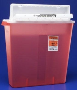 Cardinal Health SharpSafety Safety In-Room Sharps Containers - SharpSafety In-Room Sharps Container with SharpStar Lid, Clear, 4 gal. - 8540SA